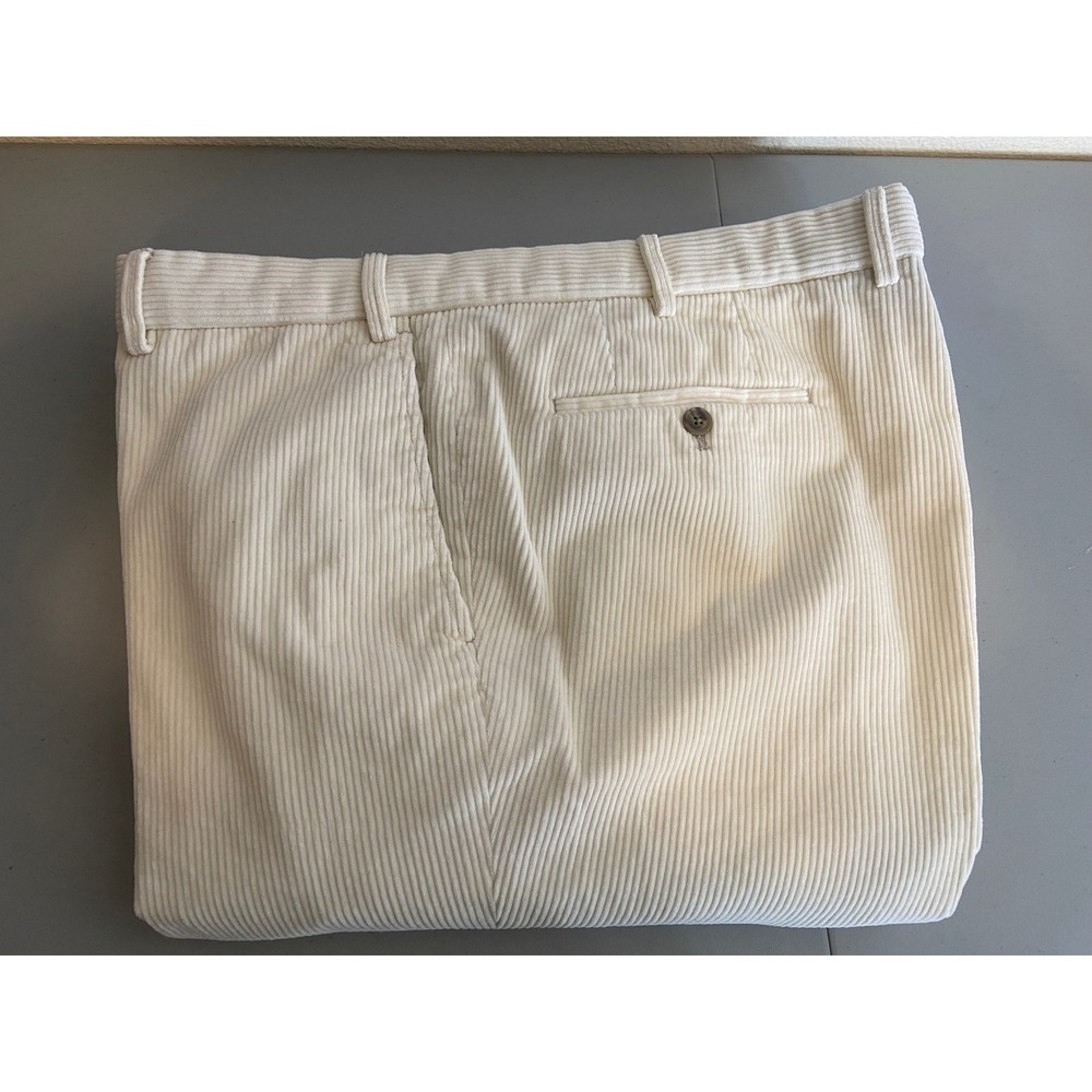 HILTL Dayne So Men's Corduroy Pants 42x38 Ivory Cream Maus & Hoffman Old Money